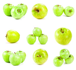 apples isolated on white