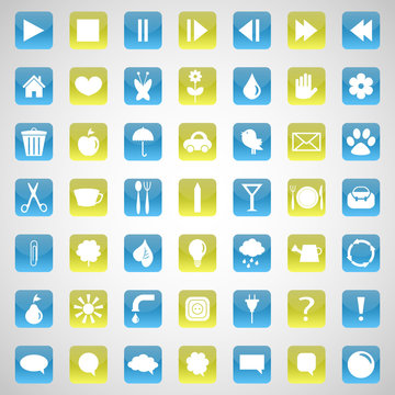 Various glossy icons set