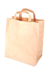 Paper bag isolated on a white background