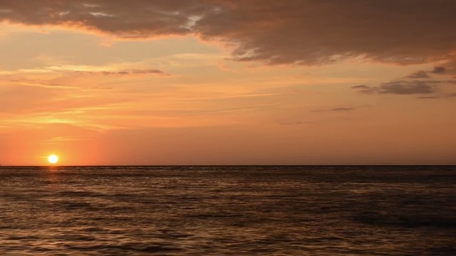 Time lapse sunrise over the sea