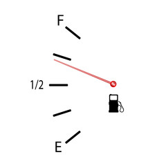 fuel gauge vector illustration with symbol