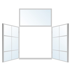 window in white color vector illustration
