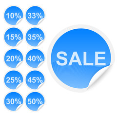 Set of discount labels. Part one