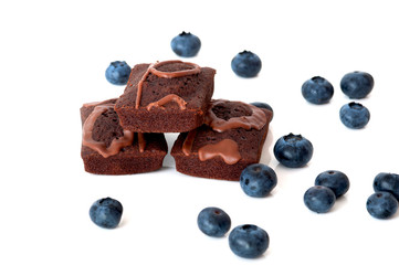 Brownies mit Heidelbeeren
