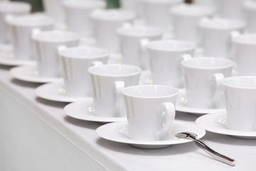 line of cups