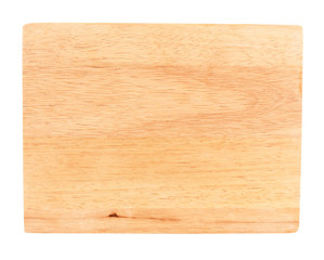 Cutting board isolated on white close-up