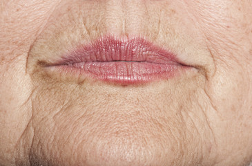 Obraz premium stara skóra z ustami