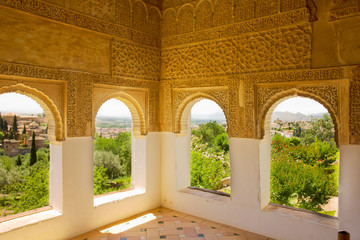 Generalife windows Granada, Spain