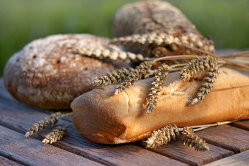 Brote mit Weizen, breads with wheat
