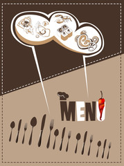 menu restauran vintage