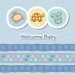 baby shower card with funny animals