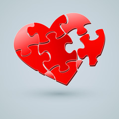 Conceptual Heart Vector Design. Creative Idea of Romantic Relati