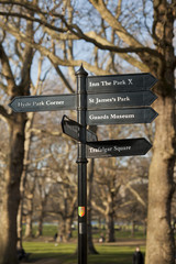 Signs in Green Park