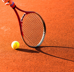 tennis on clay court