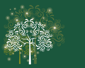 Green tribal tree