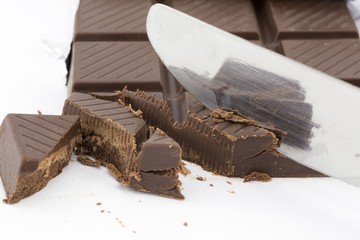 chocolate in pieces
