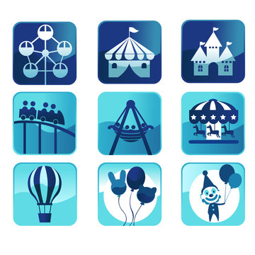 Theme park icons