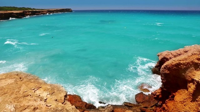 Cala Saona in Formentera Balearic island near Ibiza