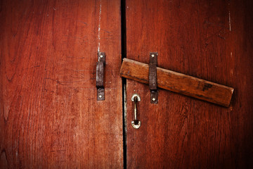 locked old wooden door
