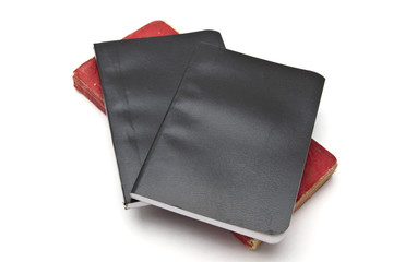 Red and black notebooks