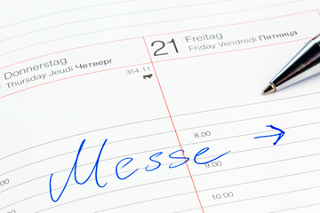 Eintrag im Kalender: Messe