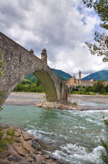 Hunchback Bridge. Bobbio. Emilia-Romagna. Italy.