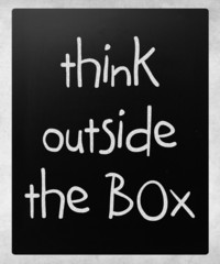 Think outside the box - concept