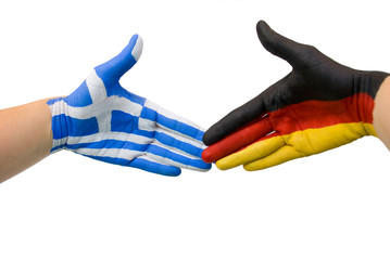 deutsch-griechischer Handschlag