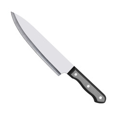 Kitchen knife on a white background