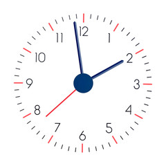 clock face on a white background