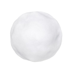 Fototapeta premium Snowball or hailstone on a white background