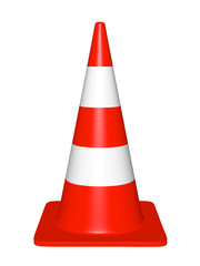 traffic cone on a white background