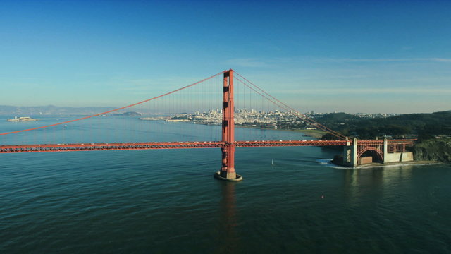 Aerial view of Golden Gate Bridge, San Francisco,  USA
