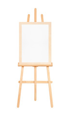 Blank paper sheet and easel. Device for drawing