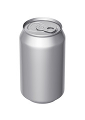 Can of beer on a white background