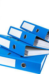 Akten Ordner mit Schriftstücken und Dokumenten