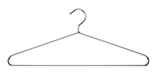 hanger from chromed metal on white background - 43158536