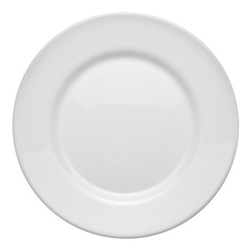 Plate on white background