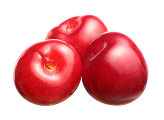 Sweet cherry on white background