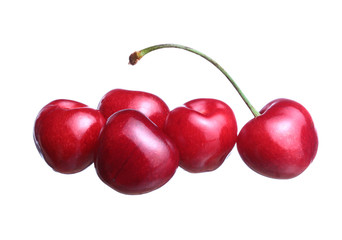 Sweet cherry on white background