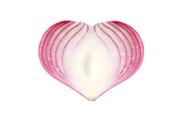 onion in the form of heart