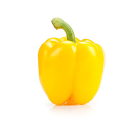 sweet yellow pepper isolated on white background