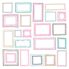 Seamless photo frame set pattern in vector - 43160303