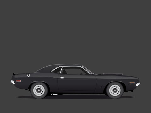 Black Muscle Car