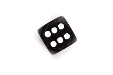 Black dice designating number six