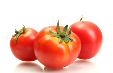 tomatoes isolated on white