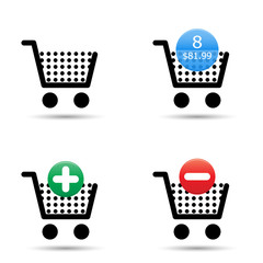 Shopping cart icons set. EPS10.
