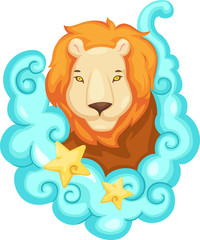Zodiac signs - Lion vector Illustration
