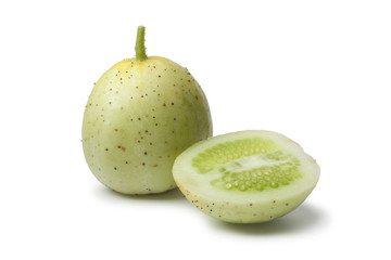 Whole and half Apple cucumber