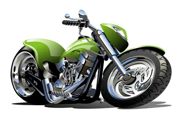 Fotobehang Vector Cartoon Motorfiets © Mechanik